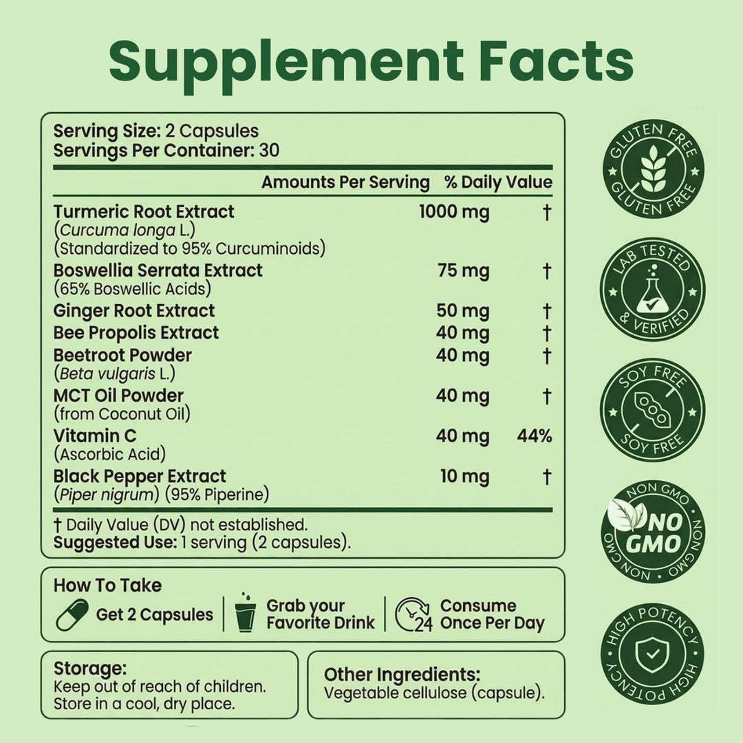 Turmeric Curcumin Formula (1,295 MG)