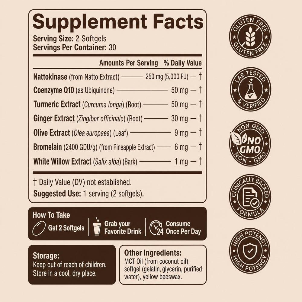 Nattokinase Softgels - Formulated for Male Performance